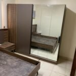 6 door wooden wardrobe with mirror