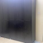 black 6 door wardrobe cupboard