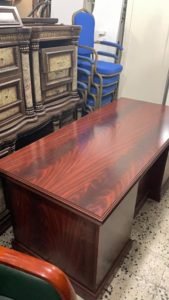 office-brown wooden table